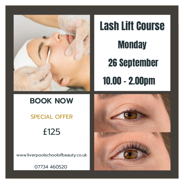Lash Lift Course 26th September 10:00 - 14:00